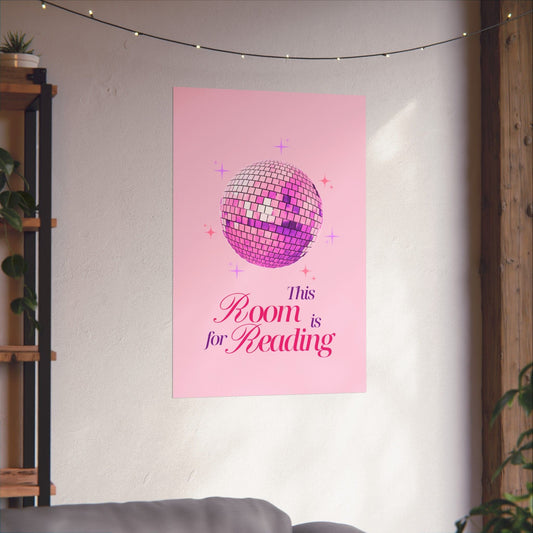 This Room Is For Reading - Disco Ball Poster